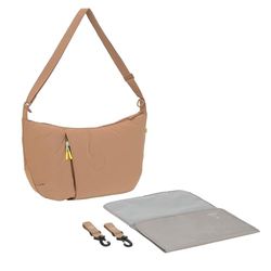 LÄSSIG Sac à langer avec matelas à langer, fixation pour poussette, hydrofuge/GRE Lunua Bum Bag almond
