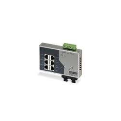 PHOENIX CONTACT FL SWITCH SF 6TX/2FX Ethernet Switch, 6 TP-RJ45-poorten, 2 LWL-poorten, 100 MBit/s full duplex in SC-D-formaat
