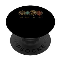 Símbolo de cartas Fantasía RPG de mesa gótico PopSockets PopGrip Adhesivo