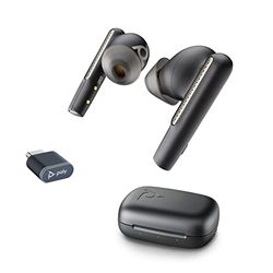 Auriculares Voyager Free 60 UC de Poly (Plantronics) — Cancelación de ruido para llamadas nítidas — Cancelación de ruido activa —Estuche de carga portátil — Para iPhone, Android,PC/Mac, Zoom y Teams