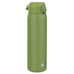 ION8 Borraccia Acciaio Inox Leggero 1 Litro, Non Isolato, a Prova di Perdite, Facile da Aprire, Serratura Sicura, Lavabile in Lavastoviglie, Durevole e Resistente ai Graffi, Verde Kaki