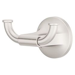 Pfister Pfirst BRHPFM0GS - Gancho moderno para toallas de baño, montaje en pared, atornillado, acabado de níquel cepillado de defensa puntual, BRHPFM0GS