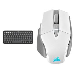 Logitech Pebble Keys 2 & Corsair M65 RGB ULTRA WIRELESS Afstembare