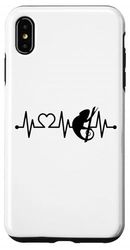 ECG Heartbeat Chameleon Pulse with Heart Case for iPhone XS Max
