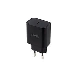TOOQ TQWC-PDUSBC20B - Caricatore da parete con porta USB C da 20W con PD 3.0, compatibile con iPhone, iPad, AirPods, Huawei, Xiaomi e altro, colore nero