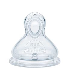 Nuk First Choice+ Flow Control Drinkfles, 6-18 maanden, anti-koliekventiel, BPA-vrij, 2 stuks,Helder