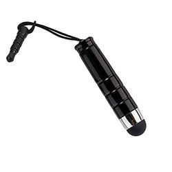 Mini touchpen stylus pen, universele draagbare stylus pen touch pen met 3,5 mm jack, stijlvolle zachte kop waterdichte korte stylus voor smartphone tablet Android apparaat, zwart