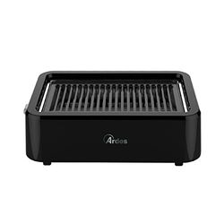 ARDES ARGRILL01 Barbacoa eléctrica sin humo, barbacoa sin humo con calentamiento por infrarrojos 1100 W, barbacoa eléctrica portátil de balcón para interior o exterior con parrilla extraíble