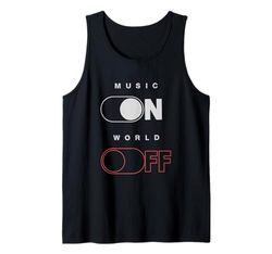 Music On, World Off – Funky Chill Mode Design Tank Top