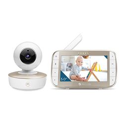 Motorola Baby VM50G - Videobabyfoon met 5 inch draagbare ouderunit, kamertemperatuurweergave, infrarood nachtzicht en pan op afstand, digitaal kantelen en zoomen