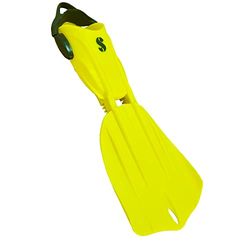 SCUBAPRO Seawing Nova - Set di pinne subacquee con tacco aperto e cinturino elastico, per immersioni subacquee e snorkeling, XL, giallo