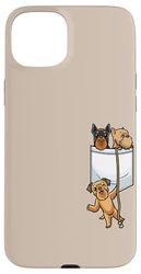 Griffon Bruxellois, simpatici cani tascabili, amanti dei cani Custodia per iPhone 15 Plus