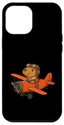 Capybara Pilot Aircraft Aviator Animal Lover Boys Girls Kids Case for iPhone 12 Pro Max