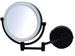 RIDDER Espejo de Maquillaje, Espejo Colgante Shuri, Negro, táctil, regulador de Intensidad, 5 aumentos, Color Negro
