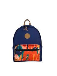 Senya EASYOU Sac à Dos 20L – Tissu Recyclé Certifié GRS – bretelles ajustables – Compartiment PC 15″ – Poches Latérales & Passant Valise (Bleu et pochette à motif)