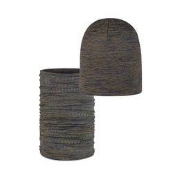 Buff® Product Bundle Course DryFlx Beanie Brindle Brown et DryFlx Solid Brindle Brown Taille Unique Adulte