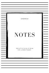 SHERKAI NOTEPAD: 200 6"x 9"(15.24 x 22.86 cm) lined pages