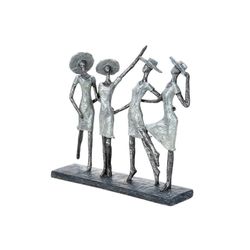 Casablanca modernes Design Sculpture, Poly, Anthracite, Silver, Höhe 34 cm