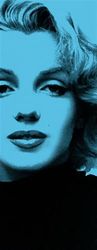 Imagicom Marilyn in Blue Adesivo murale, Tessuto, Multicolore, 100 x 254