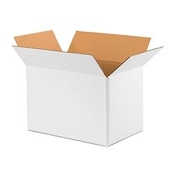 Verpakking van 20 dozen, wit, binnenmaten: 30 x 20 x 20 cm, dozen met versterkte kleppen voor verzending, verpakking, verhuizing, cadeau