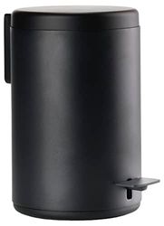 ZONE DENMARK Rim poubelle, poubelle cosmétique pour la salle de bain, 3 litres, noir