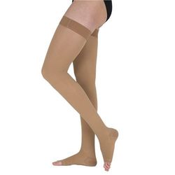 VenoKomp AG61603 AGH - Medias por el muslo con puntos abiertos, talla L