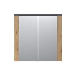 trendteam smart living Szafka z lustrem, materiał drewnopochodny, brązowy, szary, 79 x 78 x 20 cm