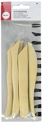 Rayher 34455505 Kit di Strumenti in Legno per Modellare, Stecche Sagomate, Naturale, 6 Pezzi, 12 Punte diverse, Varie Forme, Ideali per Modellare Argilla, Massa Modellabile e Altro