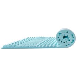 VEVOR Cubrecolchón de 1524 x 2032 x 50,8 mm, Protector de Colchón de Espuma Viscoelástica de Infusión de Gel Refrescante con 7 Zonas para Aliviar la Presión, Soporte Cómodo para Cualquier Cama