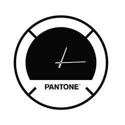 Pantone by Homemania PWATCH0129005 Orologio Drive in, Metallo, Nero/Bianco, 40 x 0.15 x 40 cm