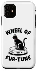 Wheel Of Fur-Tune Cat On Robot Vacuum Cleaner Cat Case for iPhone 11