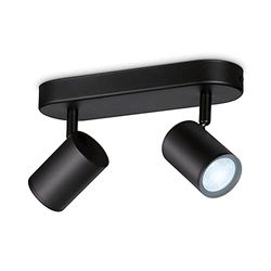 WiZ Imageo Spotlight - Tunable White, 2 x Spotlights (5W), Svart, 2700-6500 kelvin, dimbar i kallvitt till varmvitt