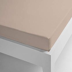 Miracle Home Microfiber Thermal Fitted Sheet Coral Plain Colours 180 x 200 beige