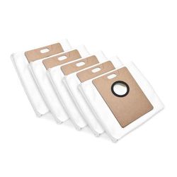 Tapo RVA202 Sac à poussière jetable 3L pour aspirateur Robot, 5 pièces, 60 Jours sans vidange, Échangez en Quelques Secondes, Aucun allergène ne s'échappe dans l'air