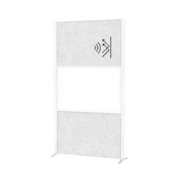 MAUL MAULconnecto, Separador acústico de 180 x 100 cm, para Oficina y Escritorio, Separador de Habitaciones Independiente con pies, optima como protección Visual y Aislamiento acústico, Fieltro