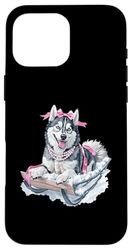 Coquette Bow Dog Sledding Mushing Girl Mamma Mamma Festa della mamma Custodia per iPhone 16 Pro Max