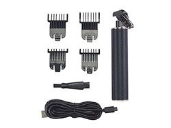 Beper Rechargeable Precision Hair Trimmer, Stainless Steel, Black, Small