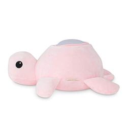 Teeny & Tiny TS8TUHMG pluche dier in de vorm van een schildpad met nachtlampje, voor baby's en kinderen, werkt op batterijen, 200 g, roze