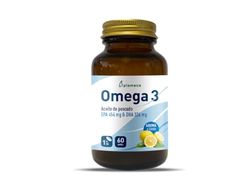 PLAMECA Omega 3 1298mg Sabor Limón Aceite de pescado EPA 454 mg & DHA 324 mg, Salud Cardiovascular, Vista, Cerebro, Triglicéridos y Tensión Arterial, 60 cápsulas