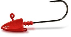 Rhino Premium Jig Force Fiskekrokar med jigghuvud hav fiske ängel tillbehör för gummifisk, UV röd, 4/0