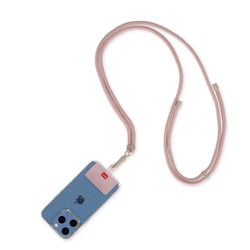 LEGAMI - Cordon Porte-téléphone Always Together, Smartohone Laynard, Cordon réglable avec Crochet en métal, Fermeture sûre, Autocollant, thème Rose doré, 70 cm