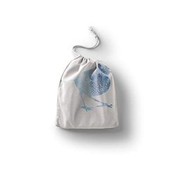 Bonamaison Printed Cotton Produce Bag with Drawstring, Reusable Grocery Bag, Biodegradable Eco-Friendly Bags, Travel Pouch, Sachet Bags, Shopping Bag, Eco Friendly, Foldable, Size: 30x40 Cm