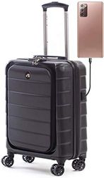 ALPINI Inova 2.0 Hard Case 22 Inch, Black (Black), (CABINE) S – Small – 40L – 55x40x20cm – 2.7kg, Suitcase