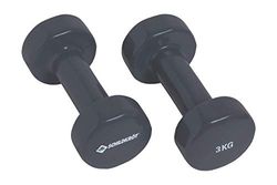 Schildkröt Set de 2 Mancuernas de Vinilo Fitness 3,0 kg, Gris, 960207