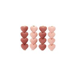 Faithful Heart Clip Set Kiss/Bordeaux