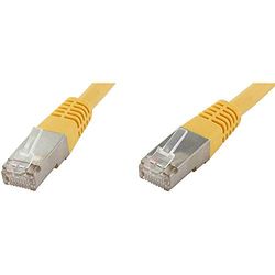 econ connect F6TP0,5GE RJ45 nätverkskabel, patchkabel CAT 6 S/FTP 0,50 m gul parskärm