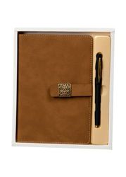 Coffret cadeau business - Carnet de notes magnétique de luxe en cuir - Journal intime - Bloc-notes - Carnet de notes A5 - Journal de conférence - Cadeau pour homme