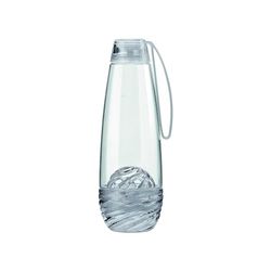 Avilia Borraccia con Infusore, Ideale per Palestra e Mare - Completamente Smontabile e Facile da Lavare, con Laccetto da Polso, 8x24cm, 750ml, in Plastica, Grigio