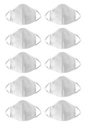 Seidensticker, masque à trois couches, réutilisable, paquet de 10, blanc, taille unique