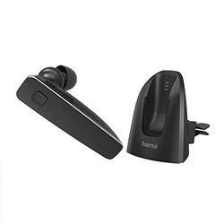 Hama "MyVoice2100 Ecouteur Micro Mono Bluetooth® sans Fil - 4,5H d'Autonomie, Assistants Vocaux Siri/Google, Technologie Multipoint, Socle de Charge, Microphone Intégré, Touche Multifonctions - Noir